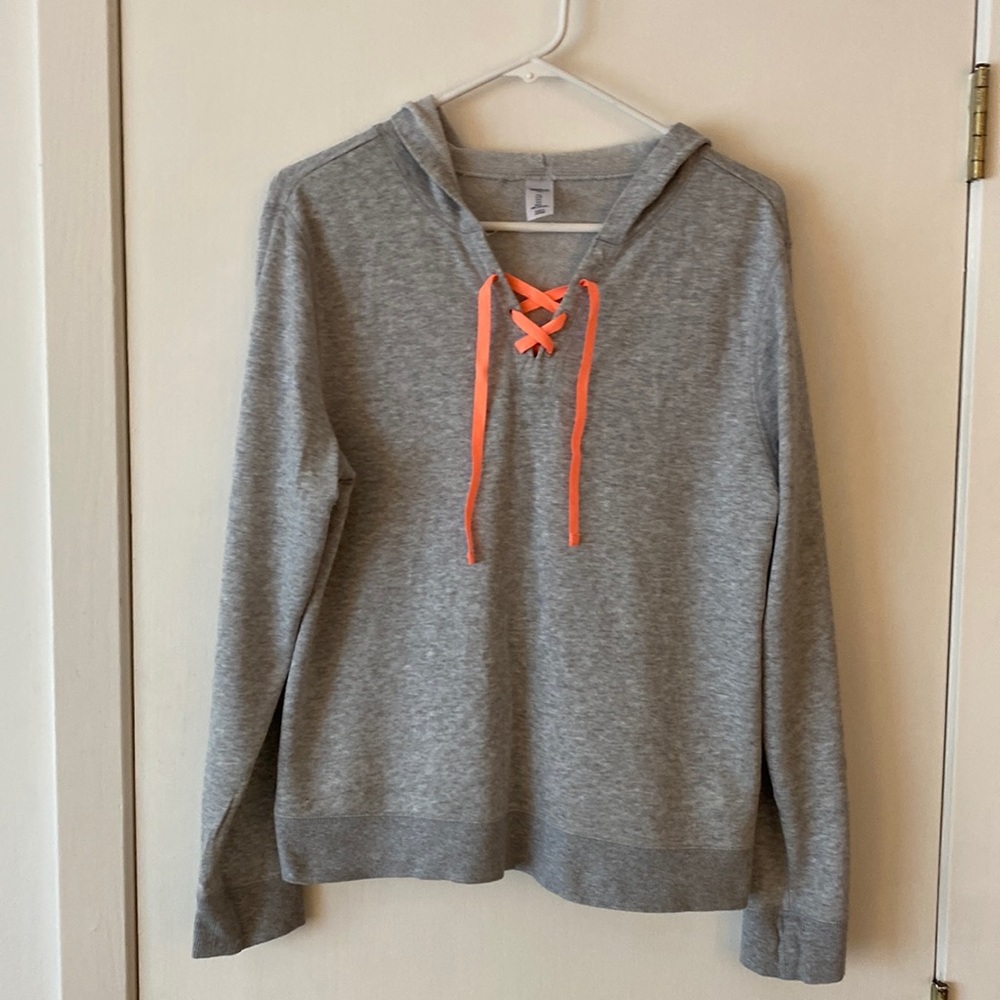 Gapbody grey sweatshirt with neon tie - size large